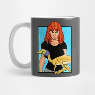 Girl With Pet Dinosaur Mug